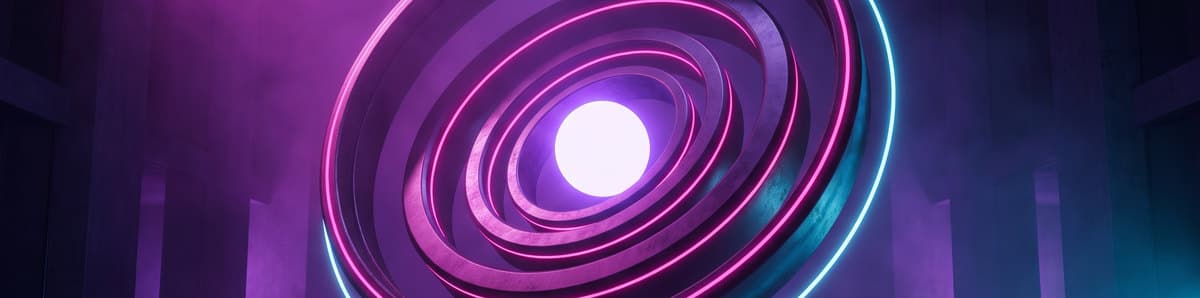 Five nested rings orbiting a bright core, the outermost being realigned
